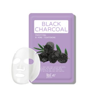 yu.r black charcoal sheet mask